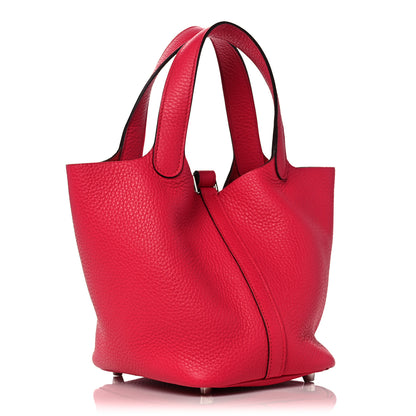 Hermes Taurillon Clemence Picotin Lock 18 PM Rose Extreme 3 of 10