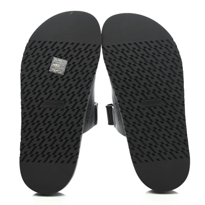 Hermes Calfskin Womens Chypre Sandals 38 Black 5 of 8