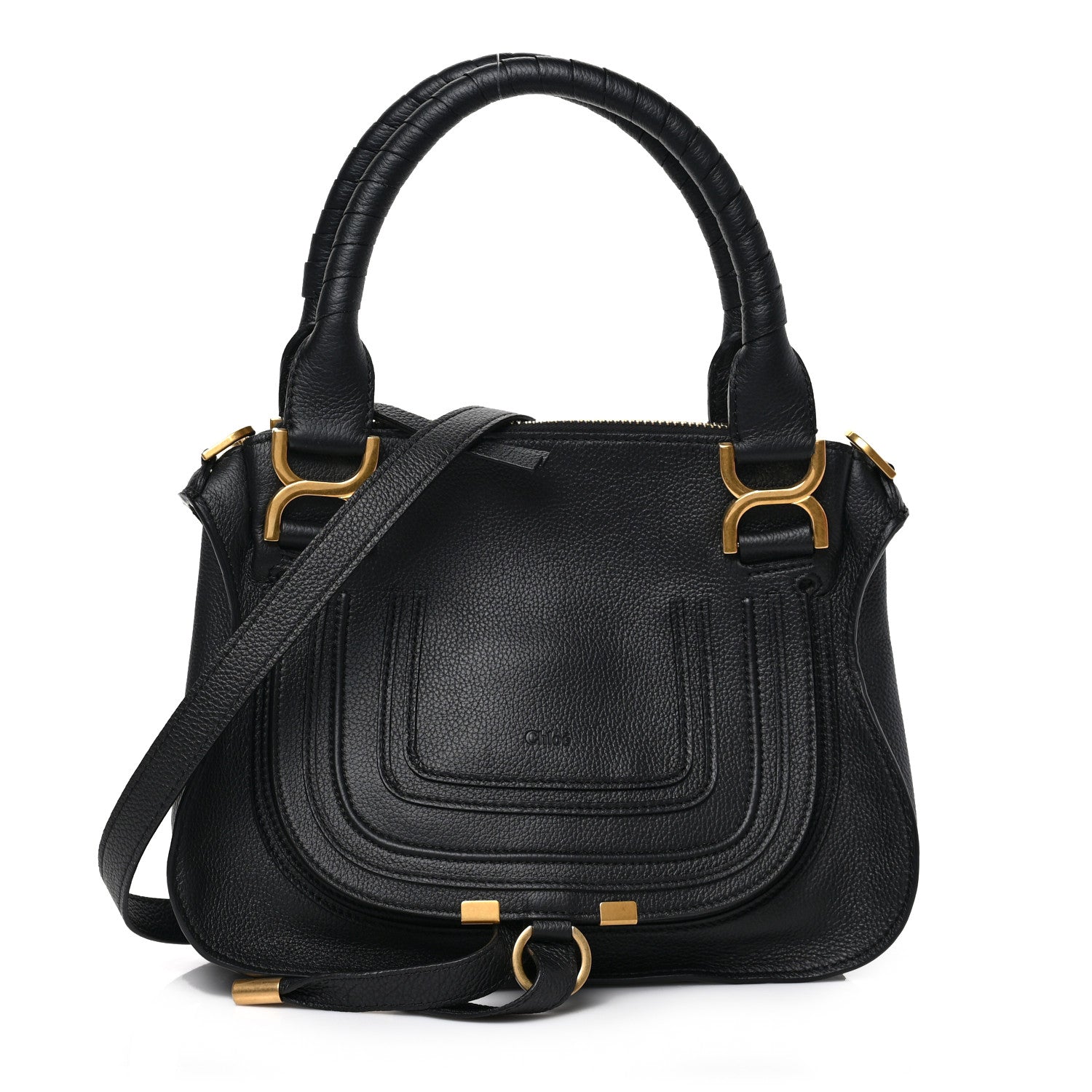 Chloe Calfskin Small Marcie Satchel Black 1 of 8