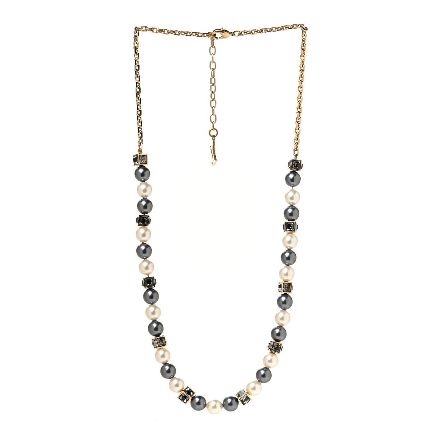 Pearl Crystal Cry Me A River Short Necklace