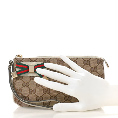 Gucci Monogram Web Princy Wristlet Off White 2 of 9