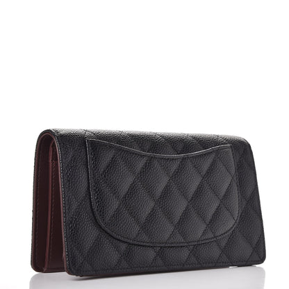 Chanel Caviar Quilted Yen Wallet Black 3 of 9