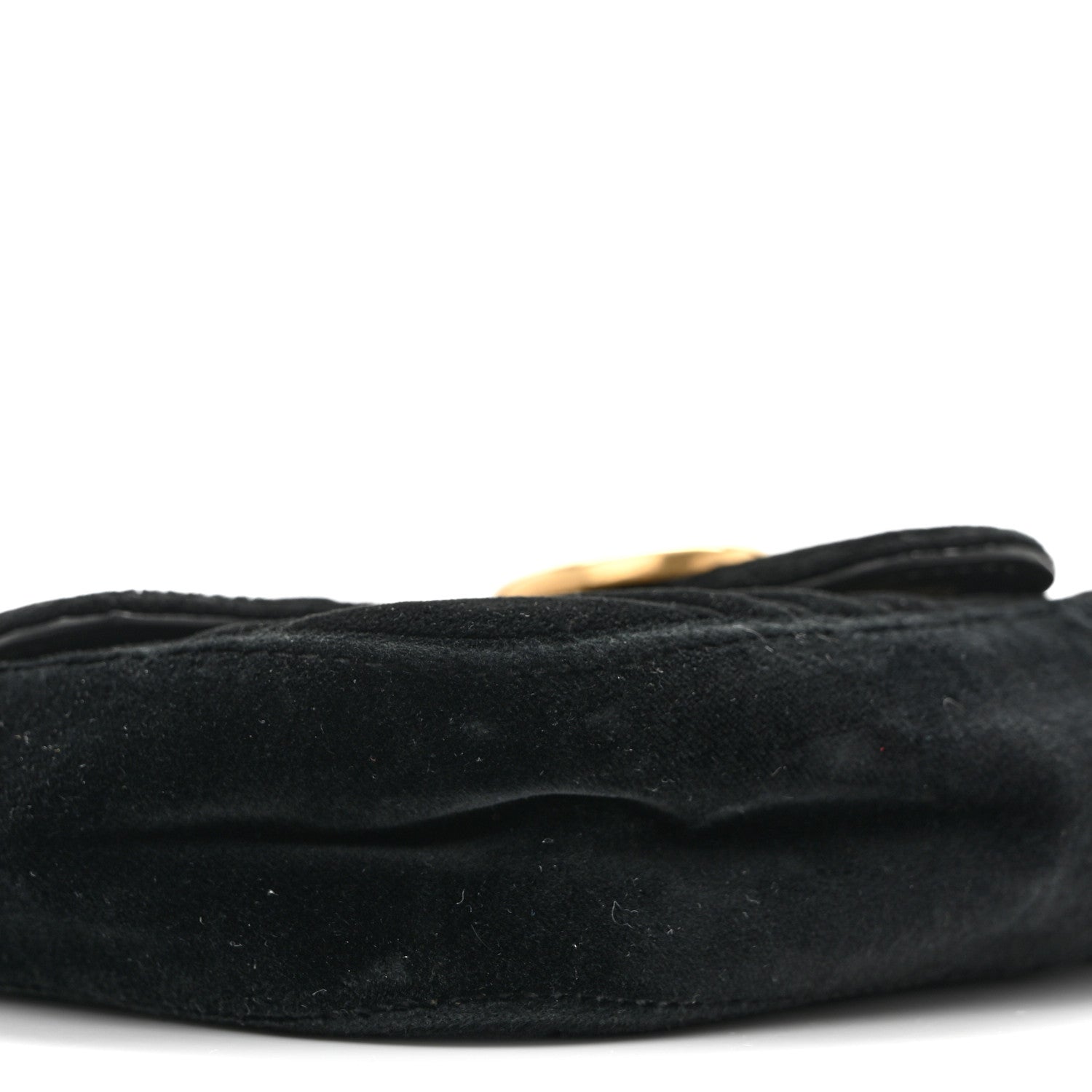 Gucci Velvet Matelasse Mini GG Marmont Shoulder Bag Black 9 of 14