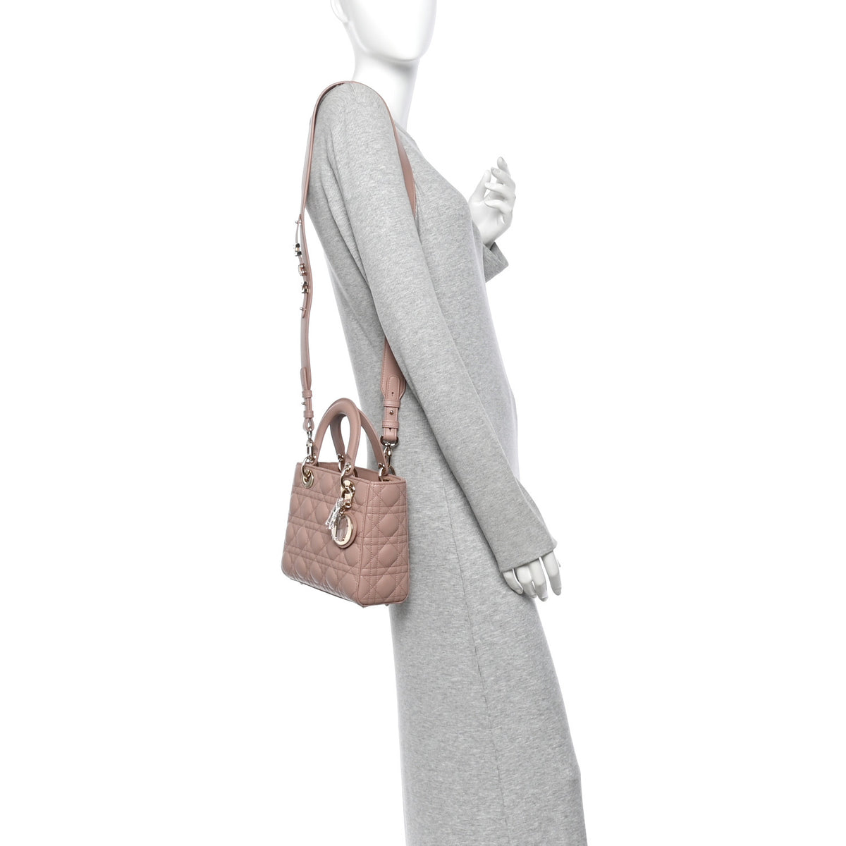 Christian Dior Lambskin Cannage Small My ABCDior Lady Dior Fard 2 of 9