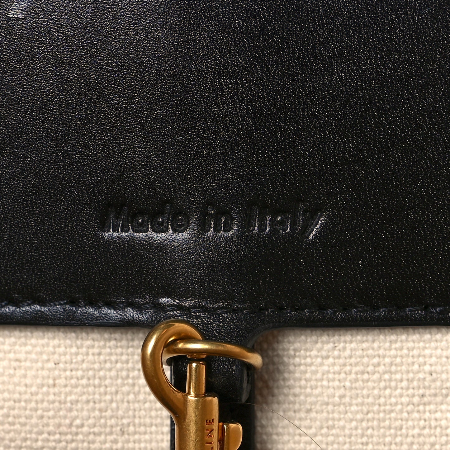 Canvas Large Bucket Bag Black White