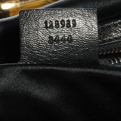 Gucci Leather Metal Bamboo Striped Tote Black 7 of 7