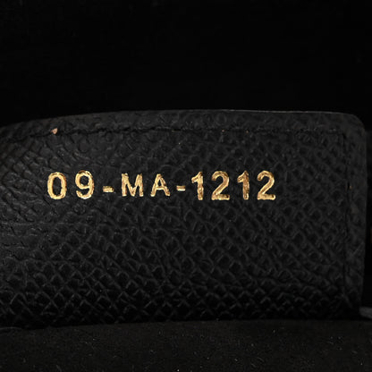 Christian Dior Grained Calfskin Saddle Bag With Strap Black 7 of 12