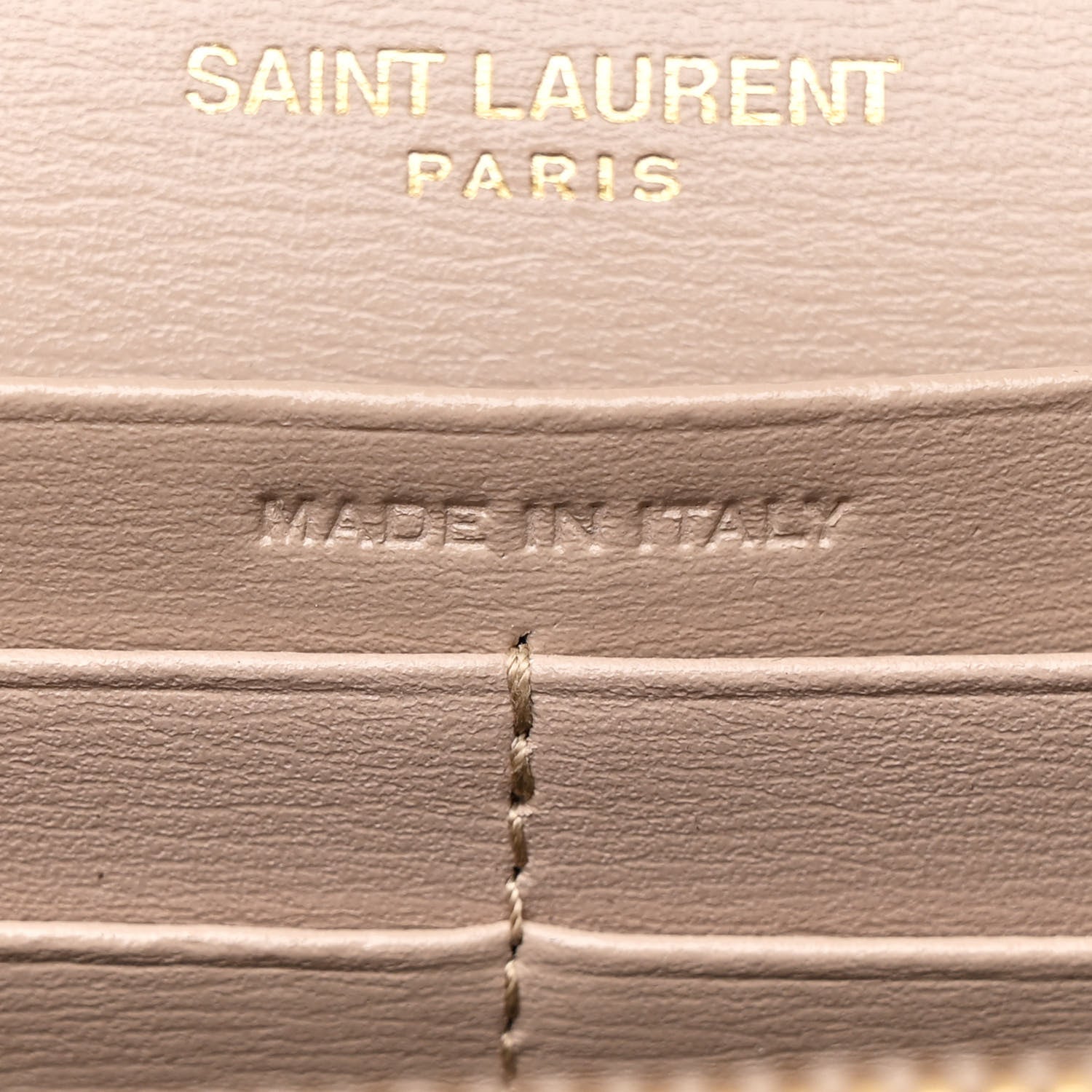 Saint Laurent Smooth Calfskin Sulpice Monogram Chain Wallet Light Natural 8 of 15