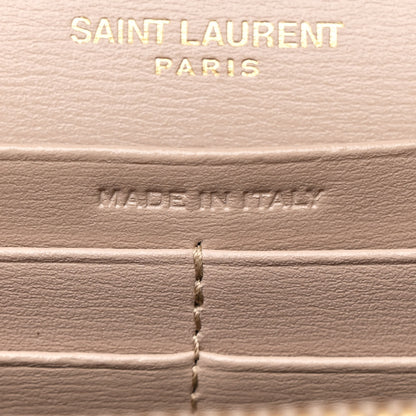 Saint Laurent Smooth Calfskin Sulpice Monogram Chain Wallet Light Natural 8 of 15