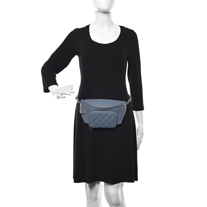 Chanel Caviar Quilted Business Affinity Waist Bag Blue 2 of 10