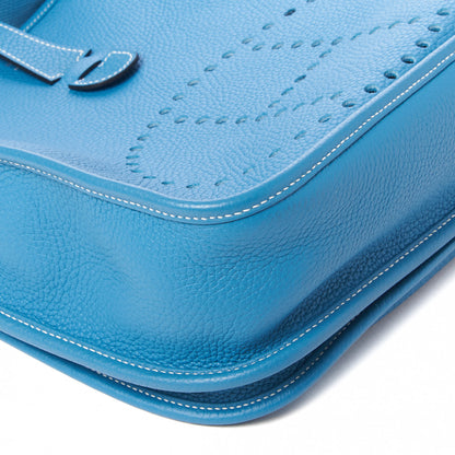 Hermes Taurillon Clemence Evelyne III GM Blue Jean 5 of 8