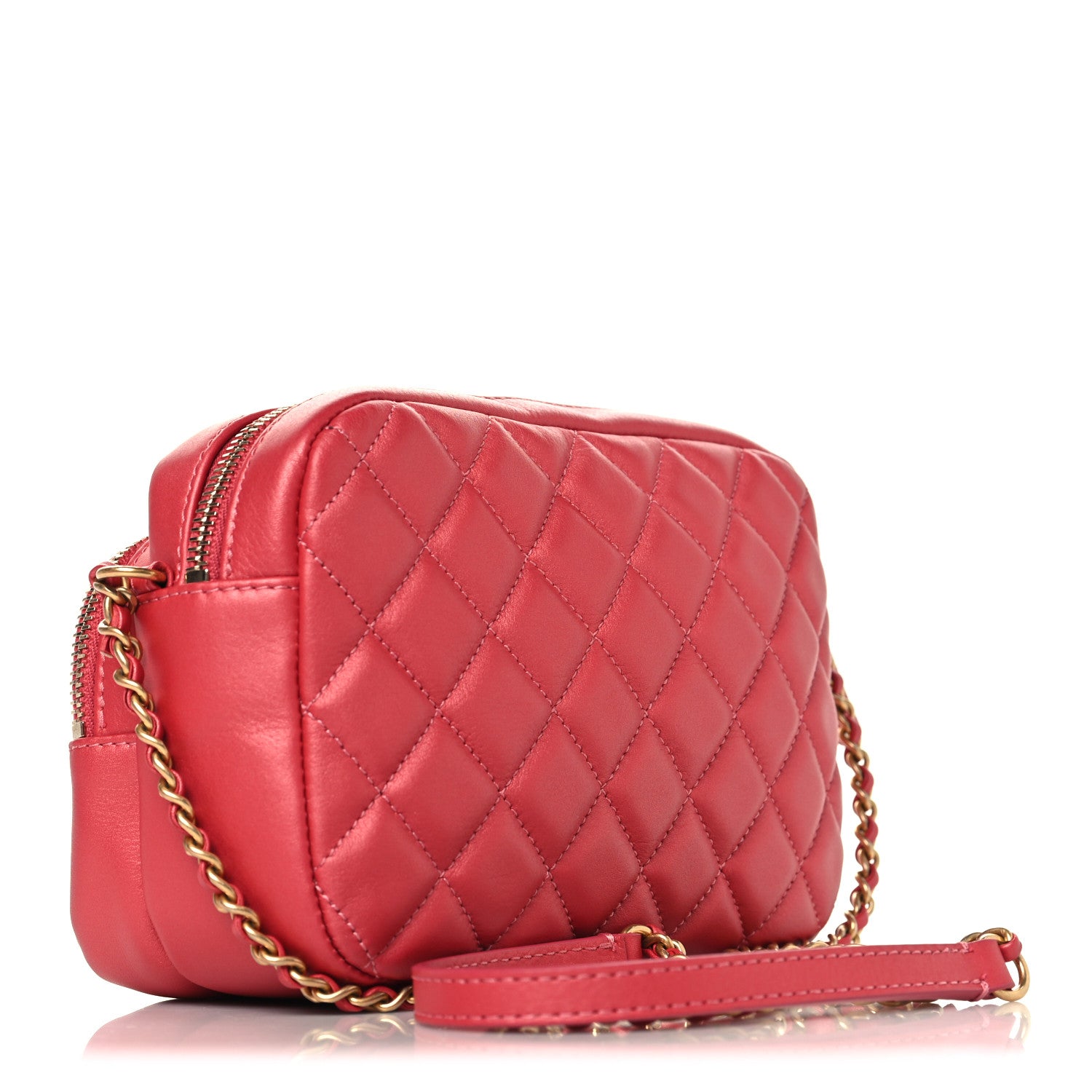 Chanel Calfskin Quilted Day Trips Camera Case Pink 3 of 11