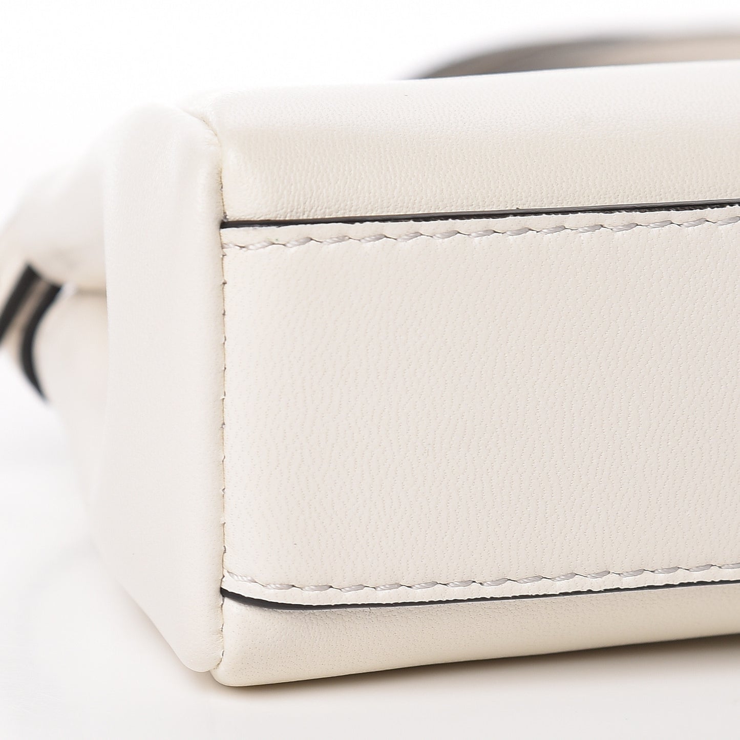 Shiny Nappa Micro Peekaboo Iconic Satchel White
