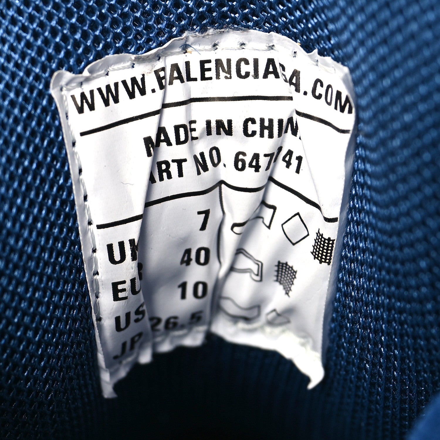Balenciaga Rubber Mesh Fabric Clear Sole Womens Track Sneakers 40 Dark Navy 7 of 7