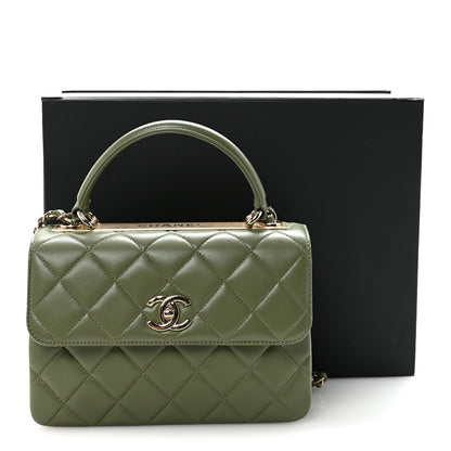 Chanel Lambskin Quilted Small Trendy CC Flap Dual Handle Bag Green 10 of 10