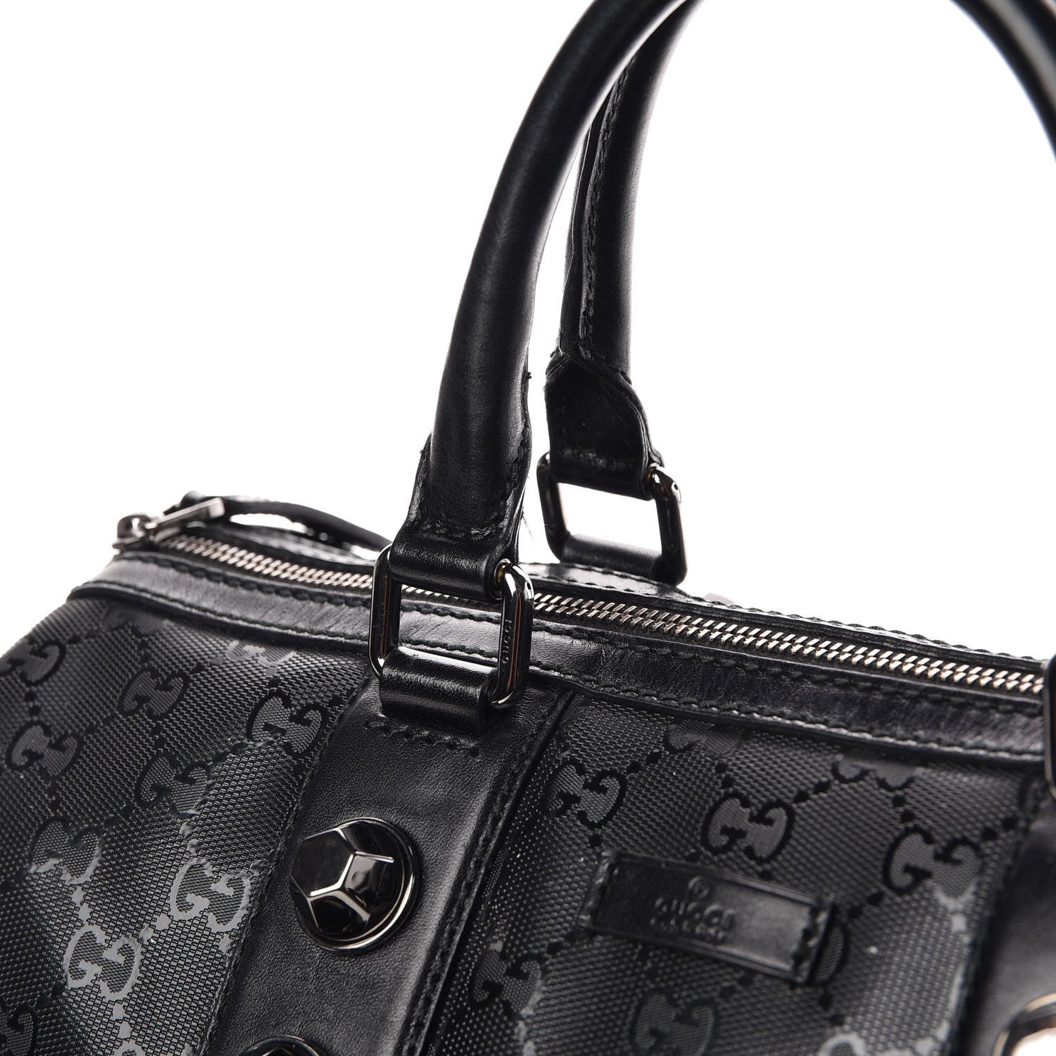 Gucci Imprime Monogram Medium Joy Stud Boston Black 9 of 9