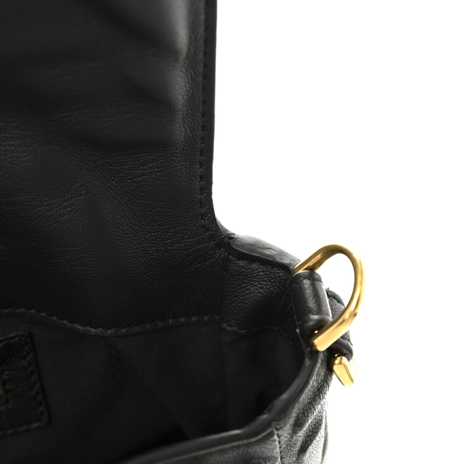 Fendi Nappa FF 1974 Embossed Large Baguette Black 11 of 11