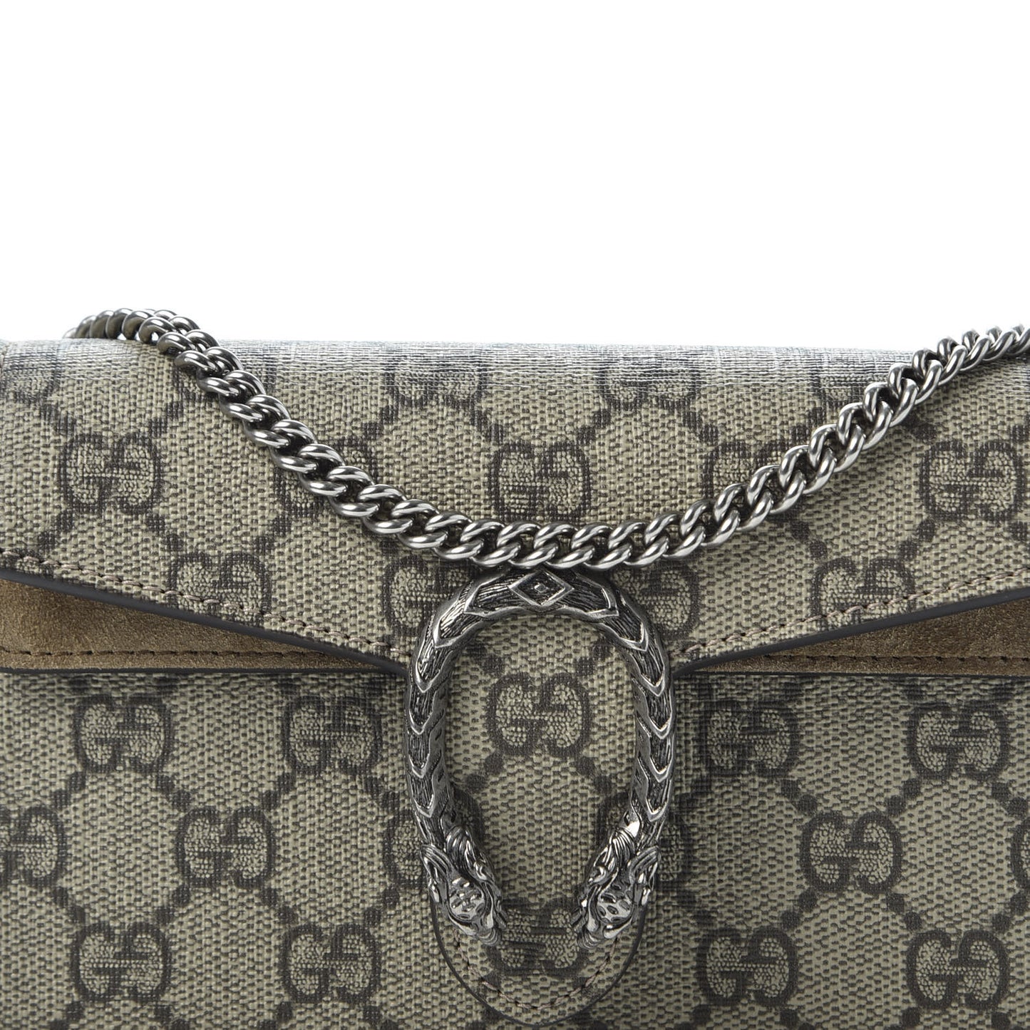 GG Supreme Monogram Super Mini Dionysus Shoulder Bag Taupe