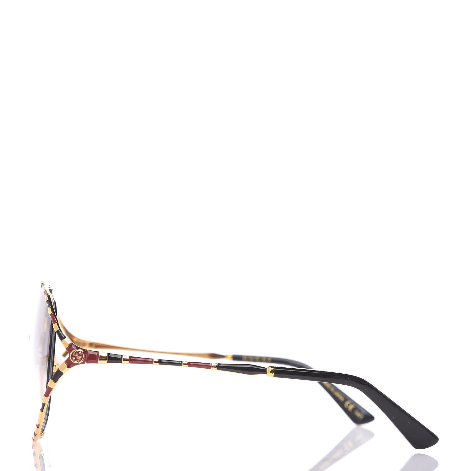 Gucci Metal Round Frame GG0595S Sunglasses Gold 2 of 8