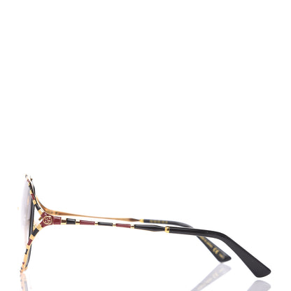 Gucci Metal Round Frame GG0595S Sunglasses Gold 2 of 8