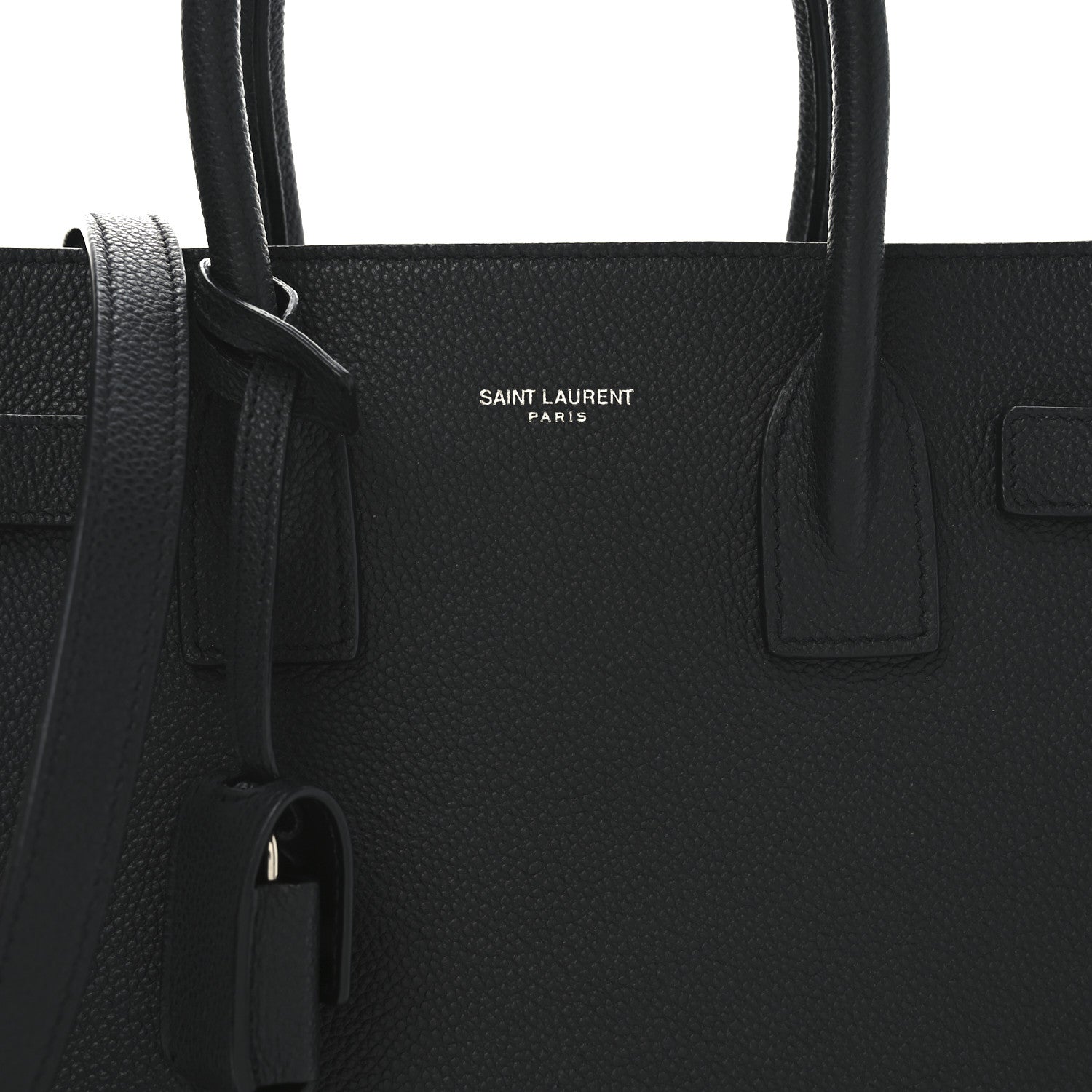 Saint Laurent Grained Calfskin Baby Sac De Jour Black 7 of 10
