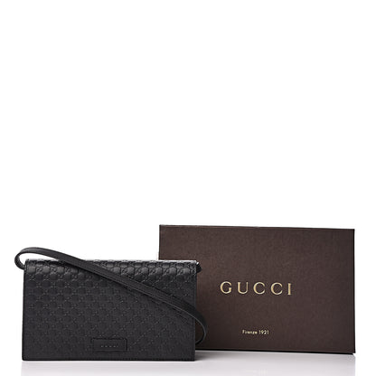 Gucci Microguccissima Crossbody Wallet Black 11 of 11