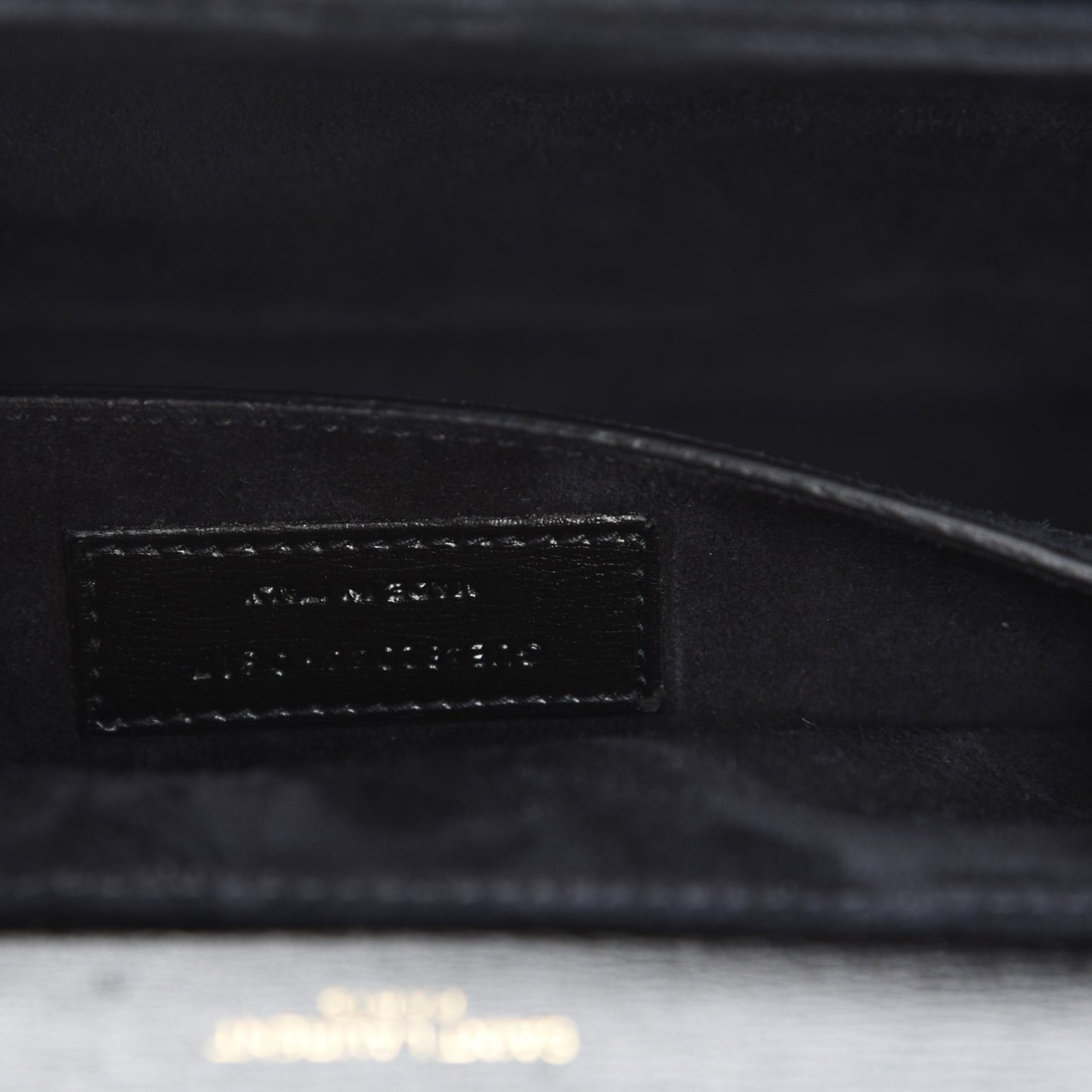 Calfskin Suede Medium Bellechasse Black Beige