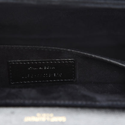 Saint Laurent Calfskin Suede Medium Bellechasse Black Beige 7 of 7