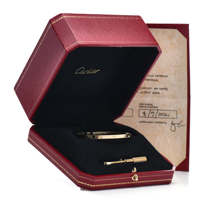 Cartier 18K Yellow Gold Small LOVE Bracelet 17 5 of 5