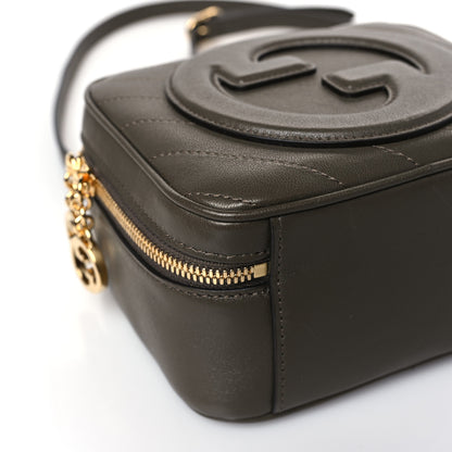 Gucci Sakai Be Green Calfskin Diagonal Stitched Blondie Top Handle Bag Craclet Brown 7 of 8