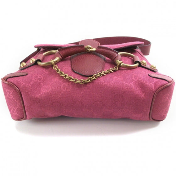 Monogram Horsebit Flap Bag Fuschia