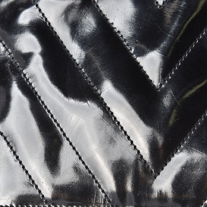 Chanel Patent Chevron Quilted Belt Bag 80 32 Black 16 of 24
