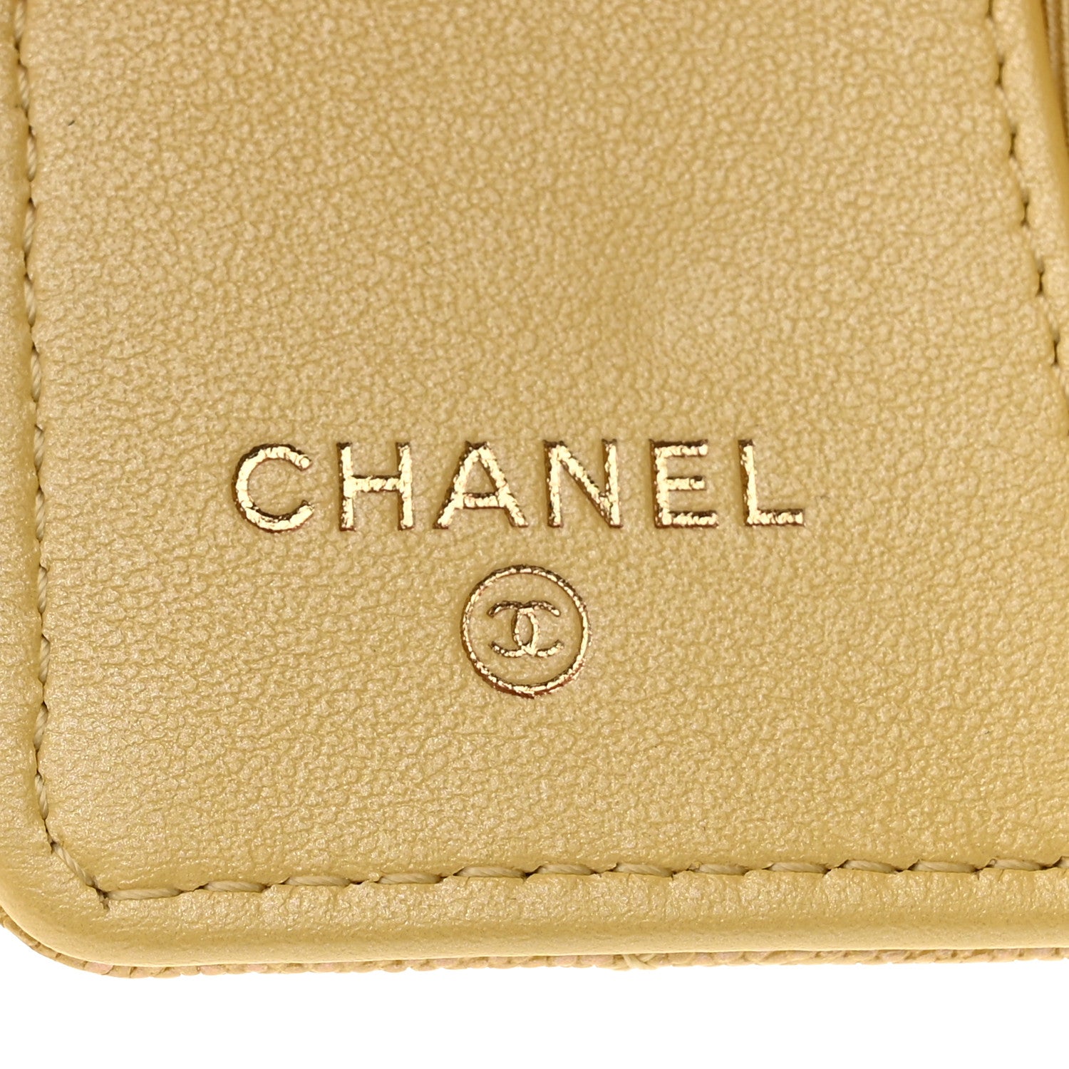 Chanel Iridescent Caviar Quilted Classic 4 Key Holder Wallet Yellow 6 of 8