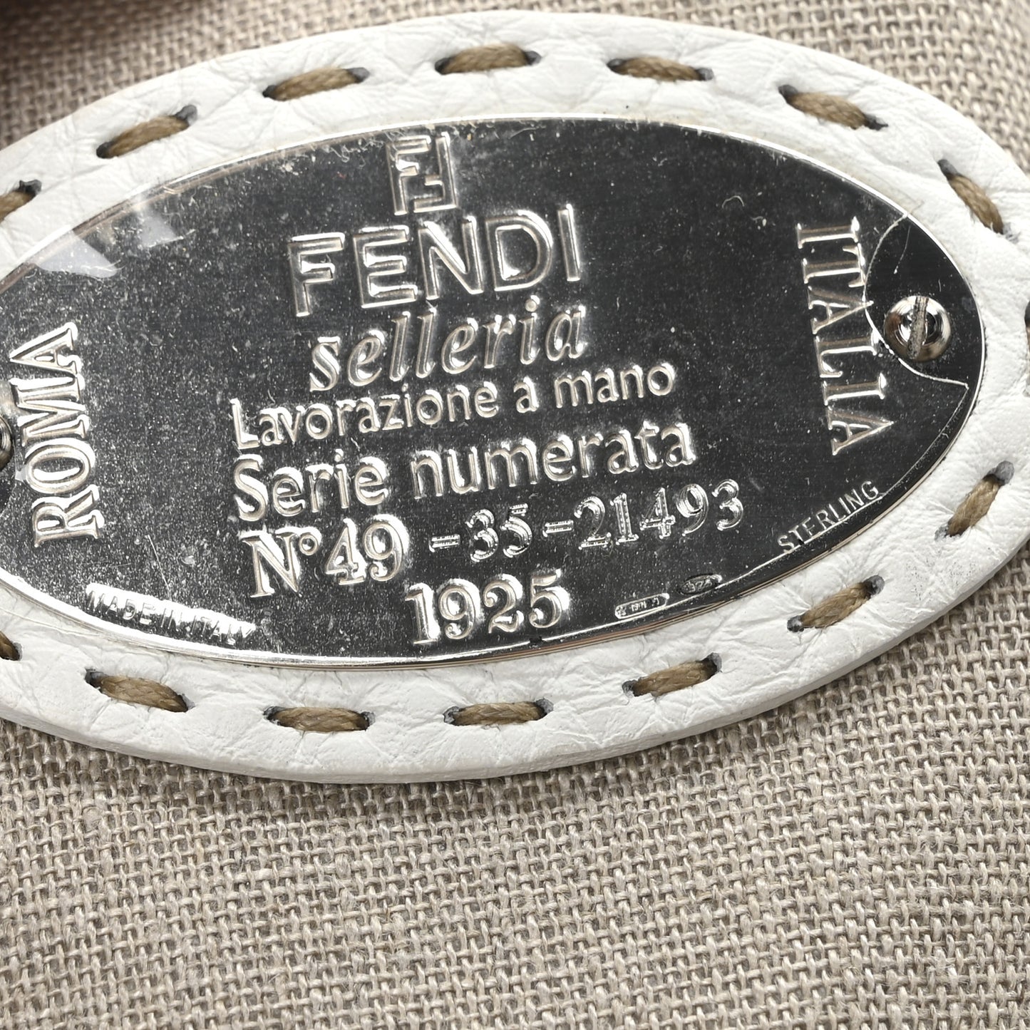 Calfskin Romano Selleria Firenze Frame Bag White