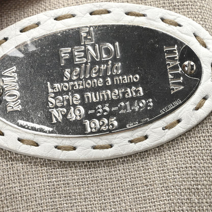 Fendi Calfskin Romano Selleria Firenze Frame Bag White 6 of 9