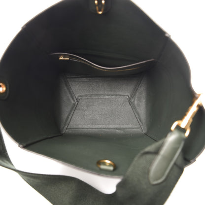 Celine Calfskin Sangle Bucket Bag Bottle Green 6 of 8
