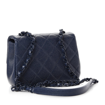 Chanel Caviar Quilted Incognito Mini Square Flap Dark Blue 3 of 10