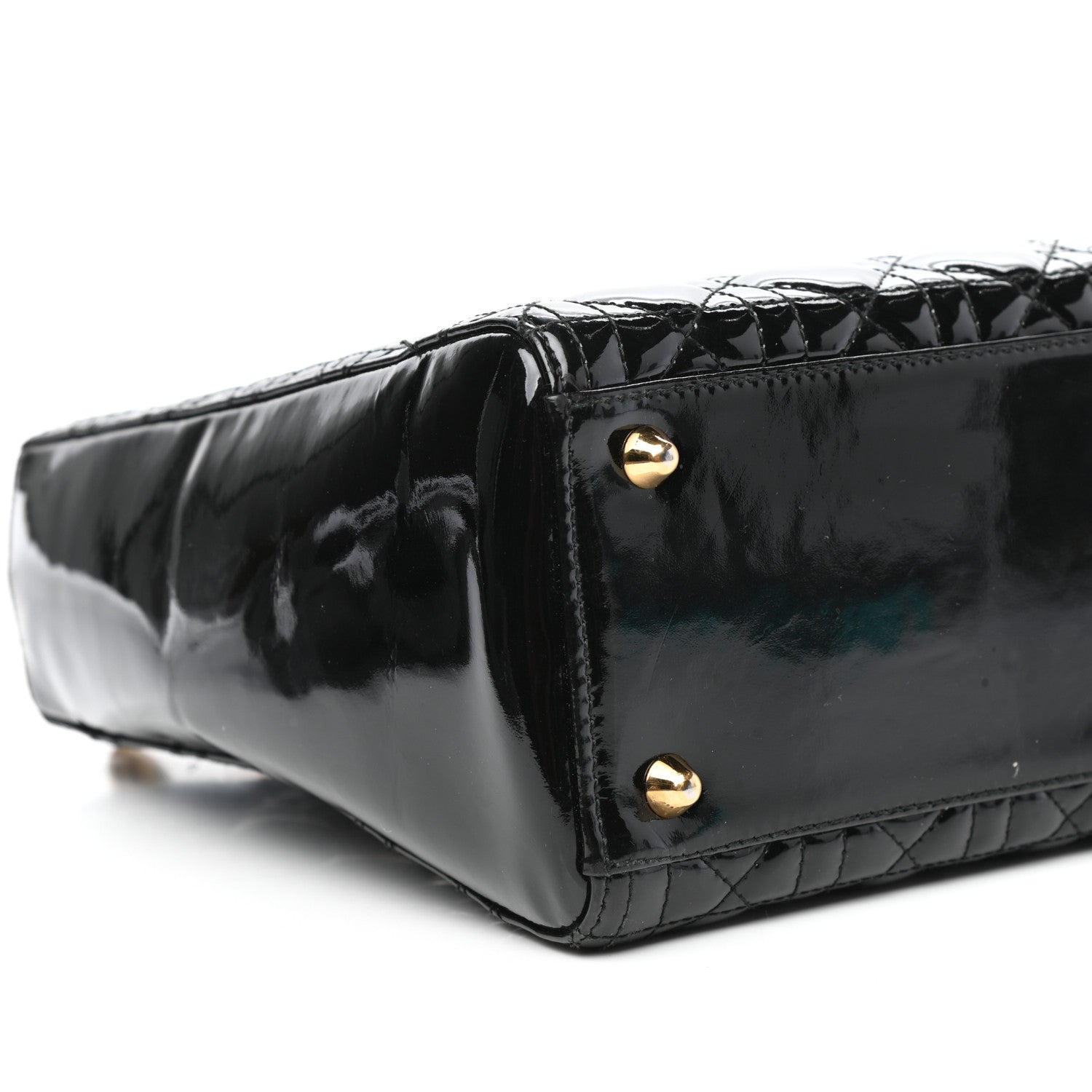 Christian Dior Patent Cannage Large Lady Dior Black 8 of 9