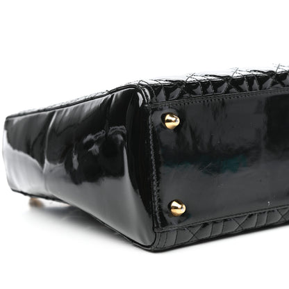 Christian Dior Patent Cannage Large Lady Dior Black 8 of 9