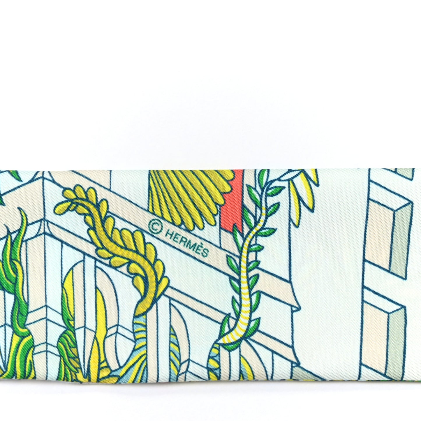 Silk Animapolis Twilly White Vert Rose