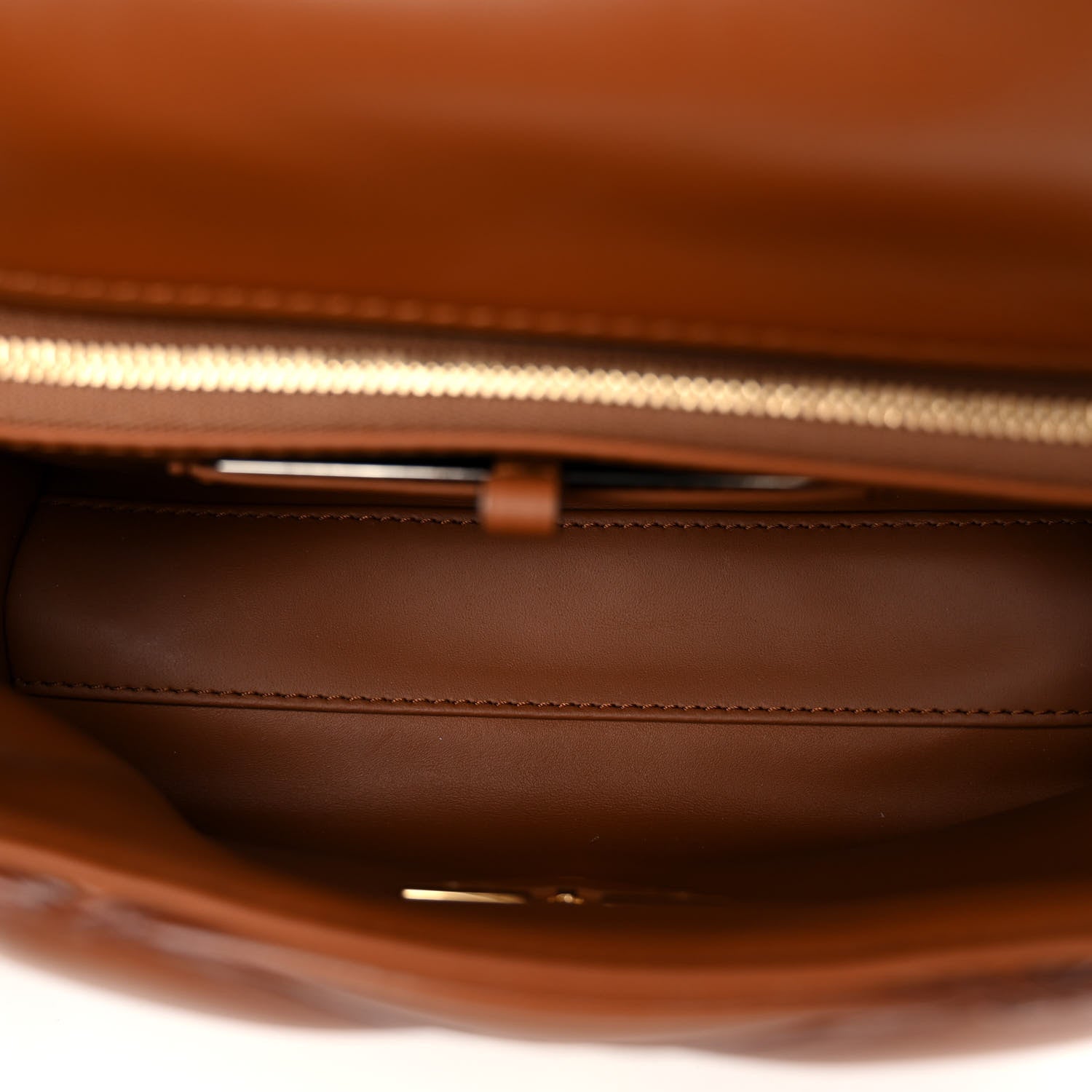 Louis Vuitton Lambskin Malletage Top Handle GO-14 MM Tan 5 of 10