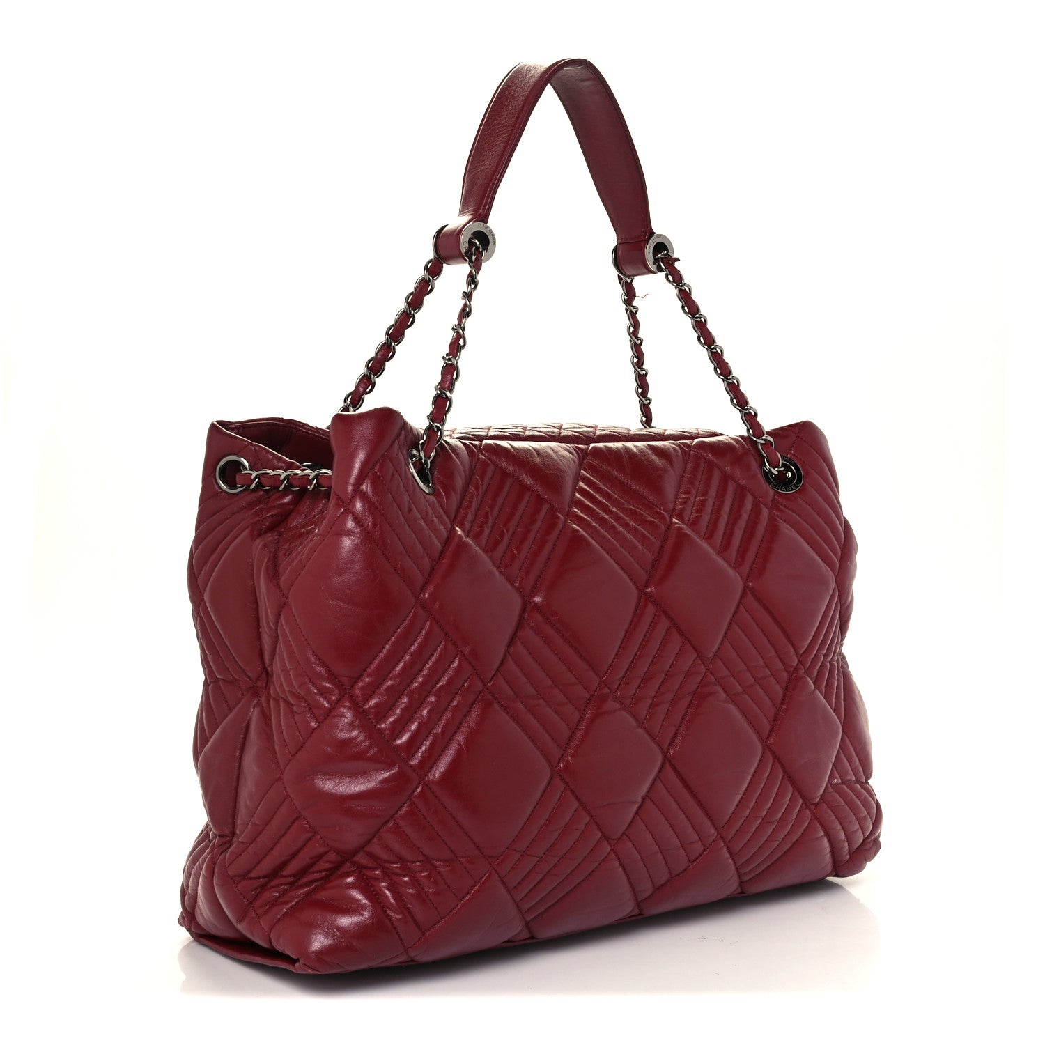Chanel Lambskin Large In and Out Tote Red 2 of 9