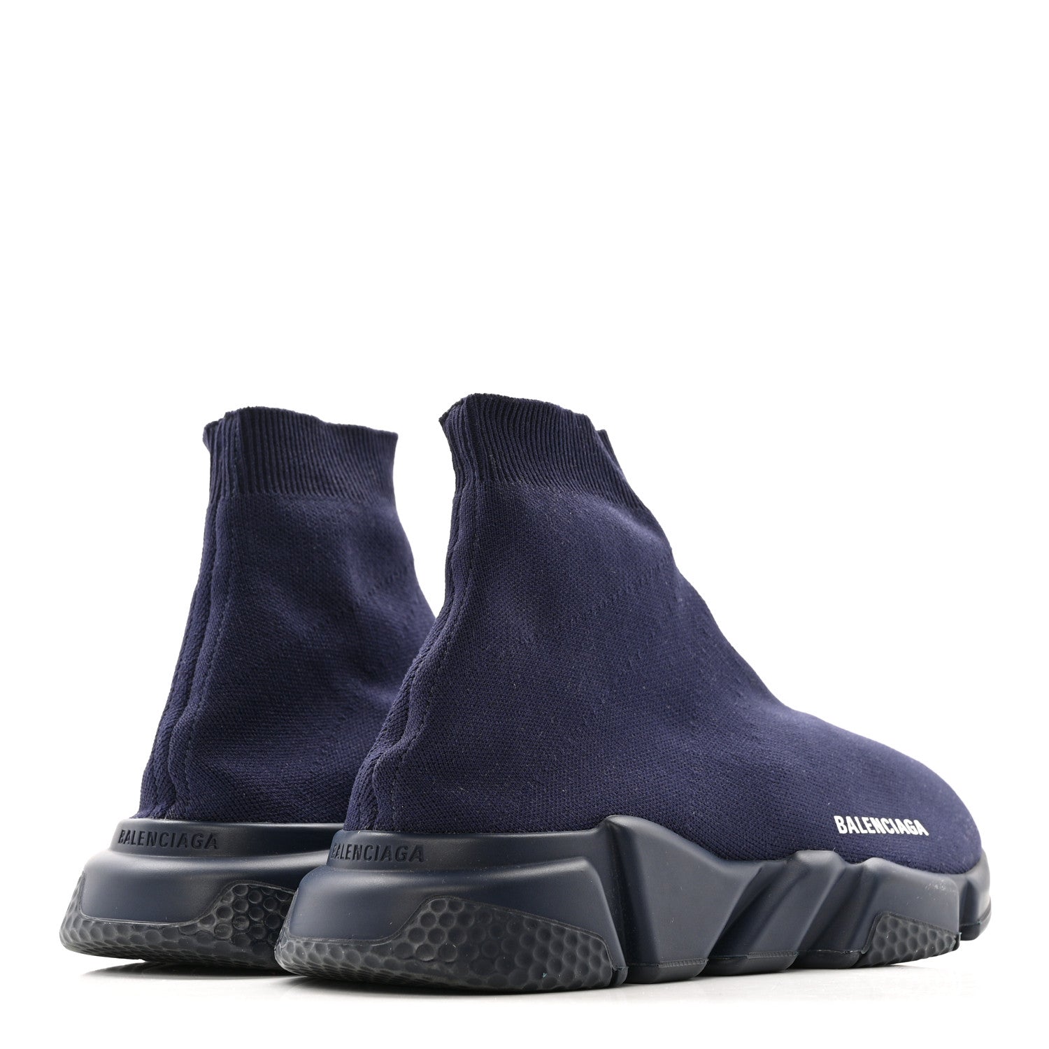 Balenciaga Neoprene Knit Mens Speed Sneakers 42 Bleu Marine 5 of 8