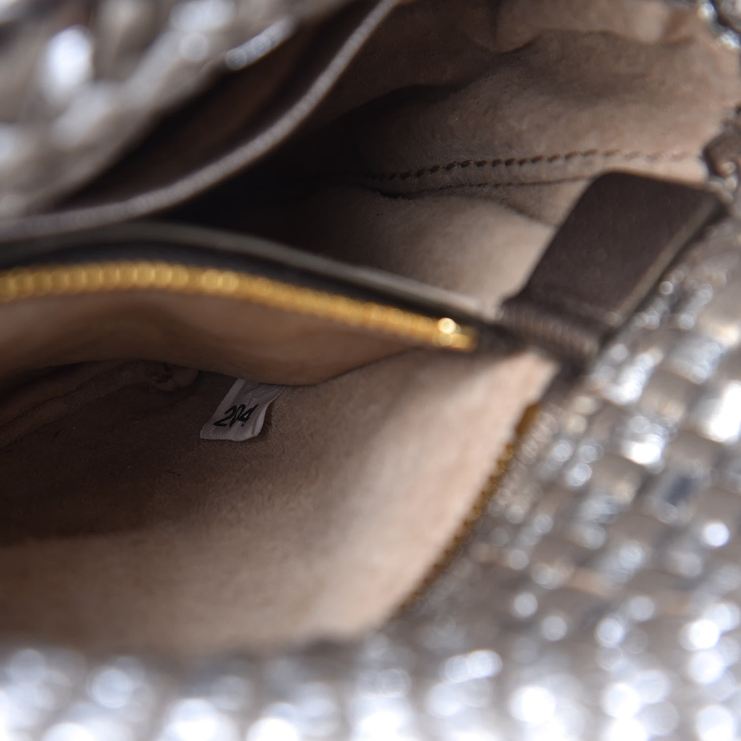 Prada Goatskin Woven Flap Crossbody Bag Argento 7 of 8