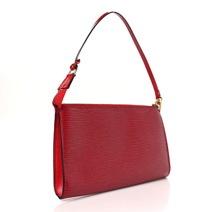 Louis Vuitton Epi Pochette Accessories 24 Castillan Red 3 of 9