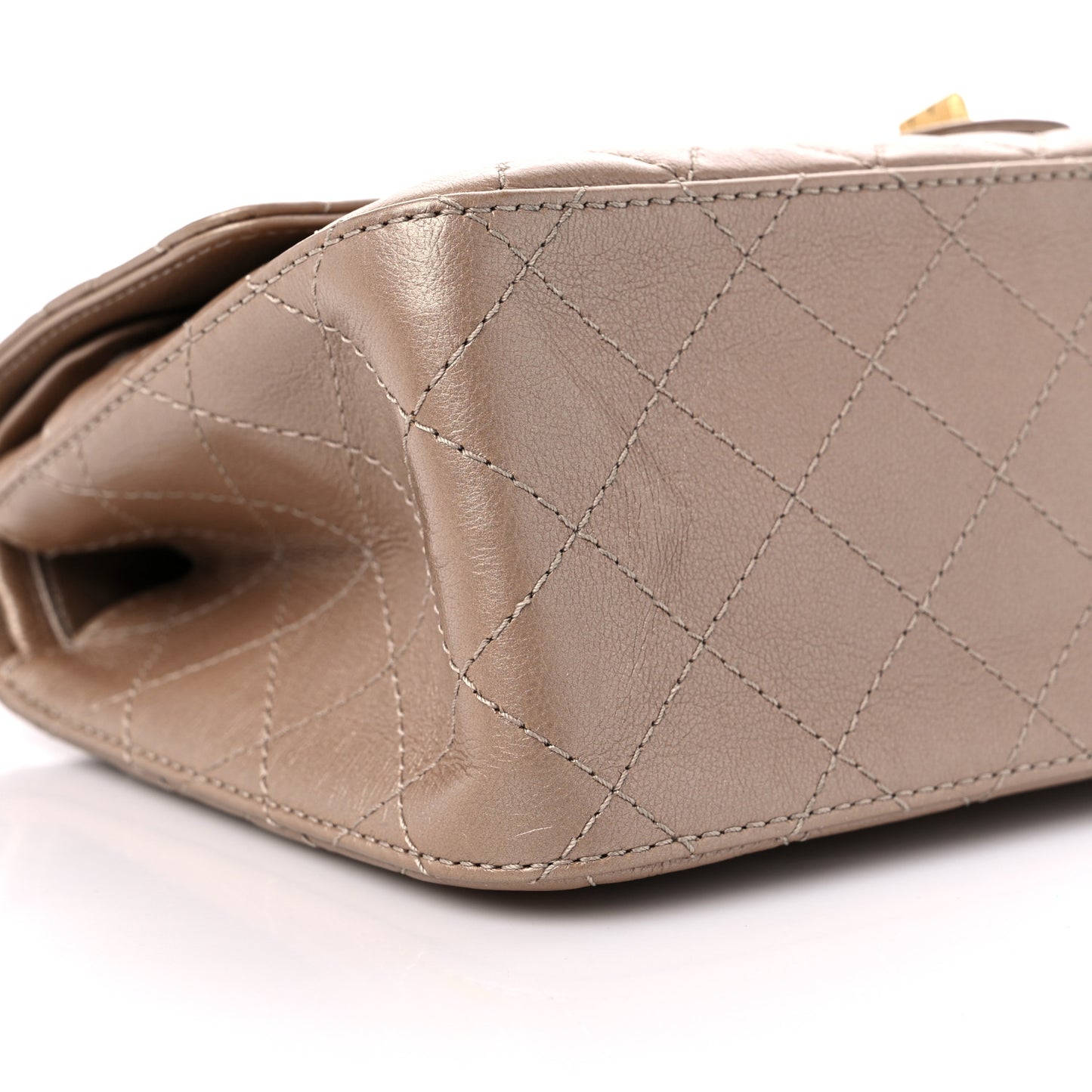 Metallic Calfskin Quilted 2.55 Reissue 226 Flap Dark Gold