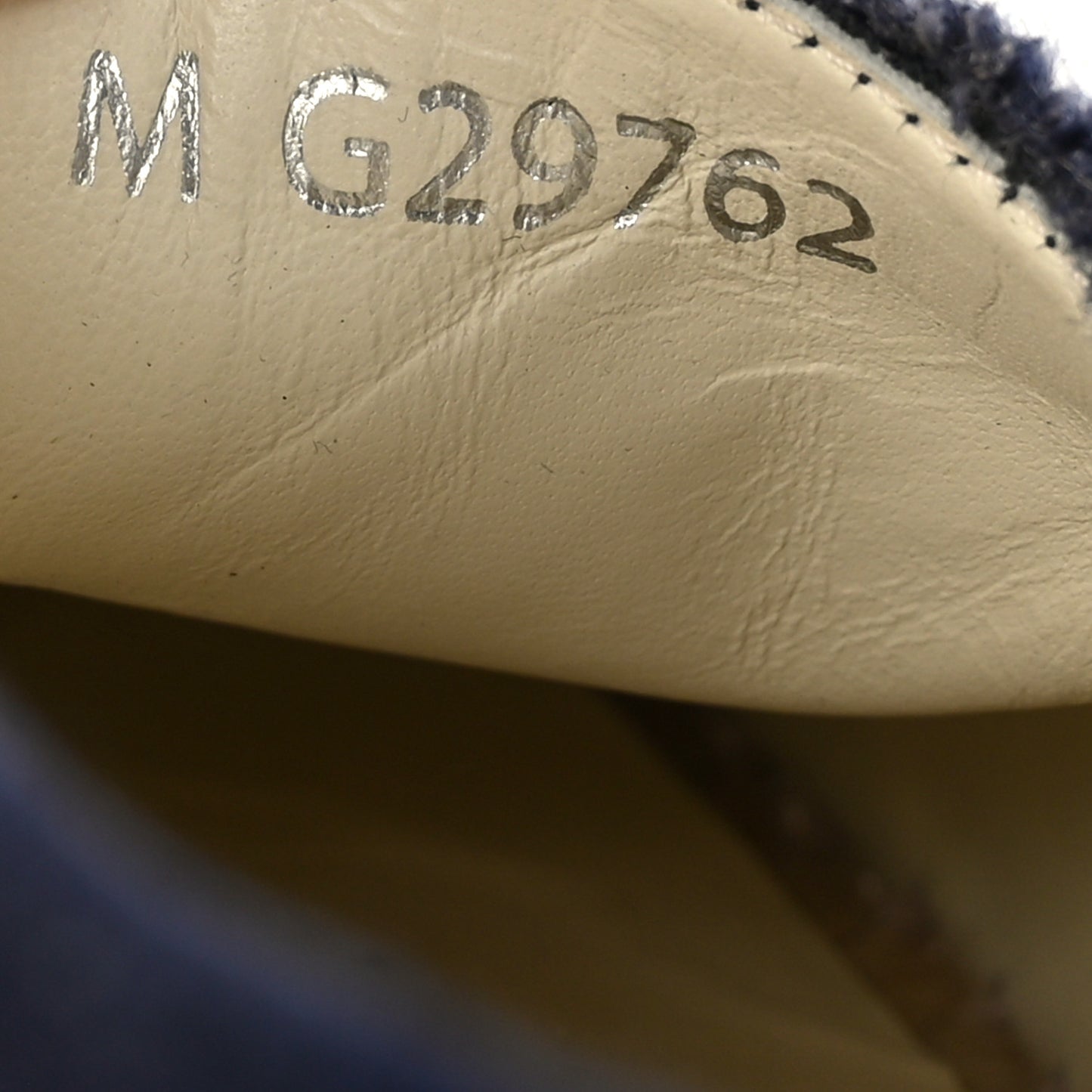 Denim Toile Embossed CC Espadrilles 36 Navy Black