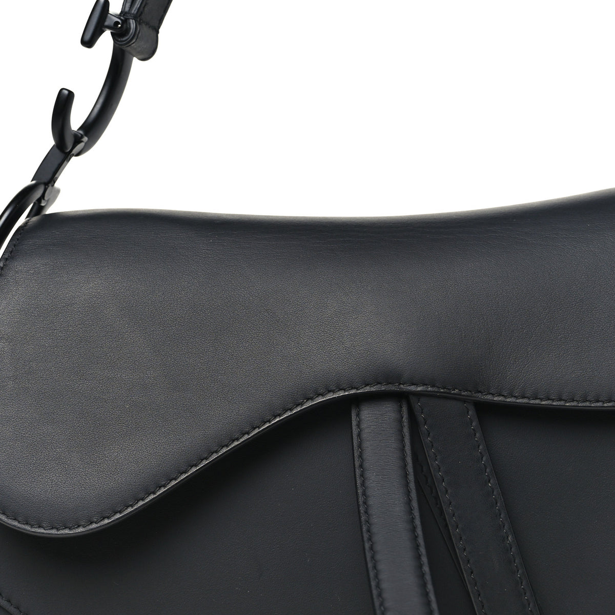 Christian Dior Ultra Matte Calfskin Saddle Bag Black 8 of 10
