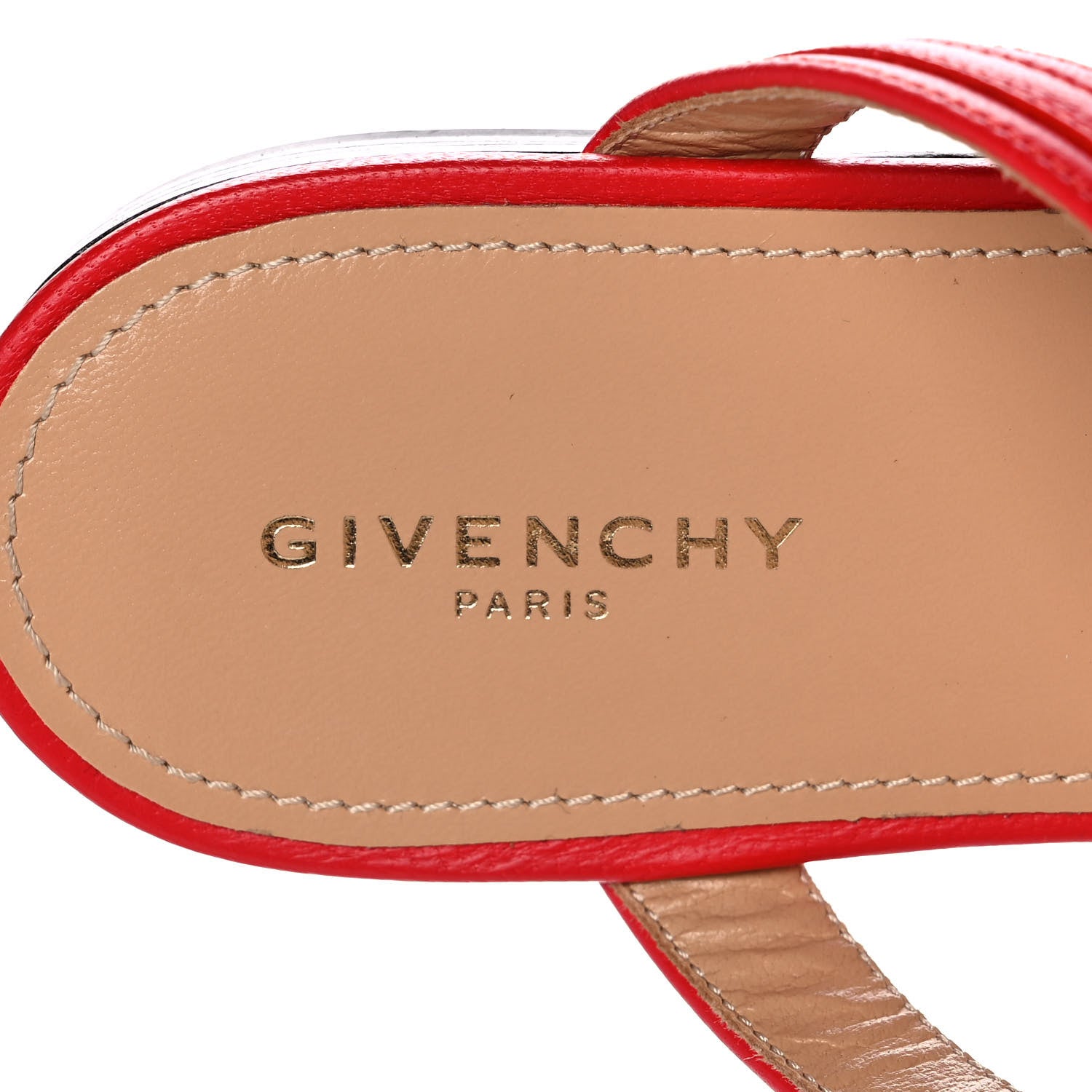 Givenchy Calfksin Elba Thong Sandals 38.5 Red 6 of 12