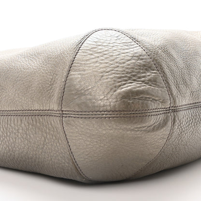 Gucci Metallic Pebbled Calfskin Medium Soho Chain Hobo Sasso 9 of 10